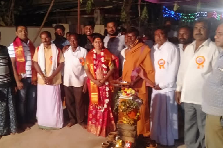 mla haripriya participated in Muthialamma thalli  Statue Re-Dedication Ceremony