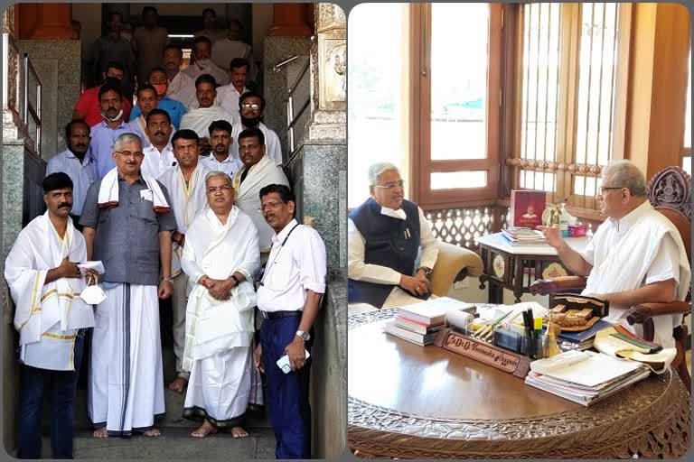 Govinda Karajola's visit to Dharmasthala