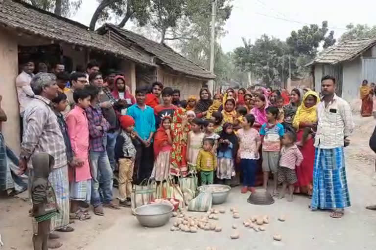 অঙ্গনওয়াড়ি কেন্দ্রে কম ও পচা আলু