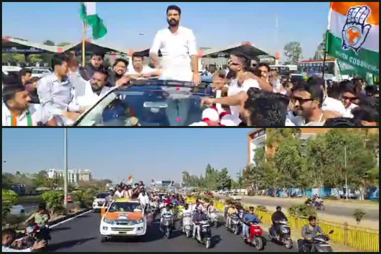 traffic jam during mohmed  nalpad  returns to bengluru