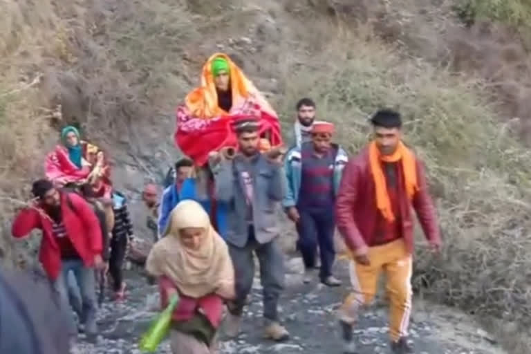 Villagers craving the road even after seven decades of independence in chamba