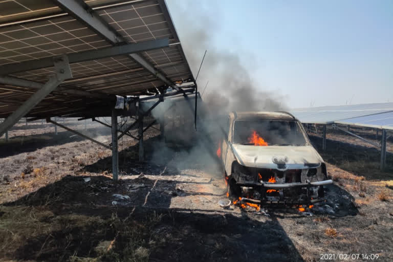 fire broke out at largest solar power station