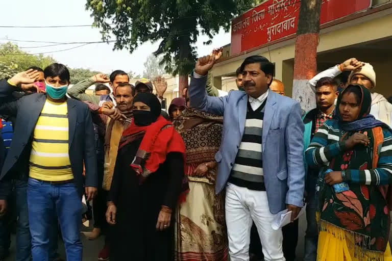 gram pradhan and bdc members alleged corruption on block pramukh in moradabad