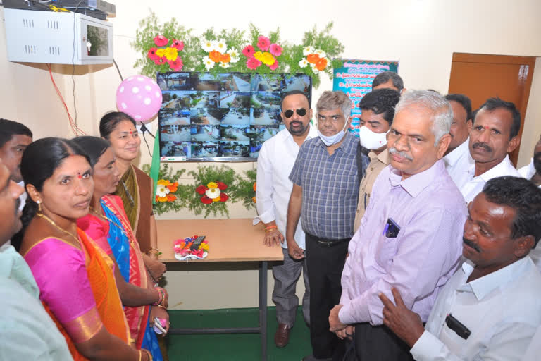 mla gongidi sunitha inaugauration of cc cameras in ramojipeta villagae in yadadri bhuvabnagiri district