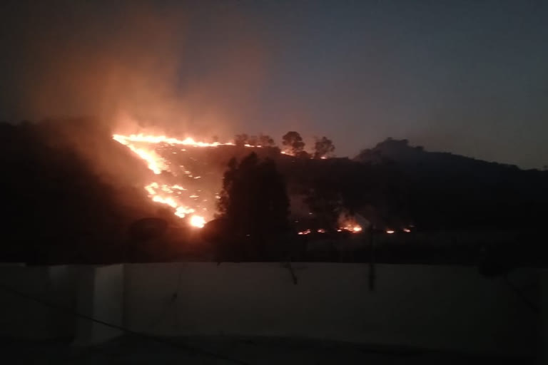 fire in chamrajnagar hills