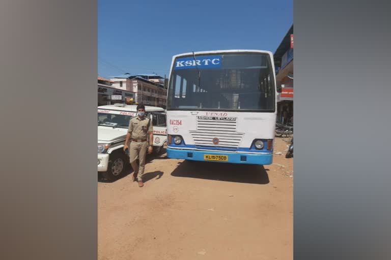 KSRTC  KSRTC bus stolen from kottarakara depo  kottarakara ksrtc depo  ksrtc bus stolen news  കൊട്ടാരക്കരയില്‍ കെഎസ്ആര്‍ടിസി ബസ് മോഷണം  കെഎസ്ആര്‍ടിസി ബസ് മോഷണം  കൊല്ലം  കൊല്ലം ജില്ലാ വാര്‍ത്തകള്‍