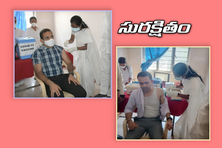 nirmal collector and additional collector Vaccinated today