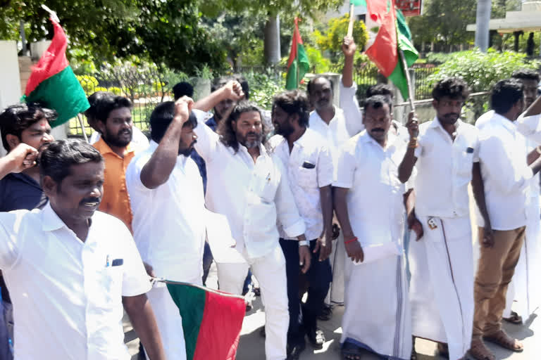 trichy devendrar organisation protest for attack in Trichy