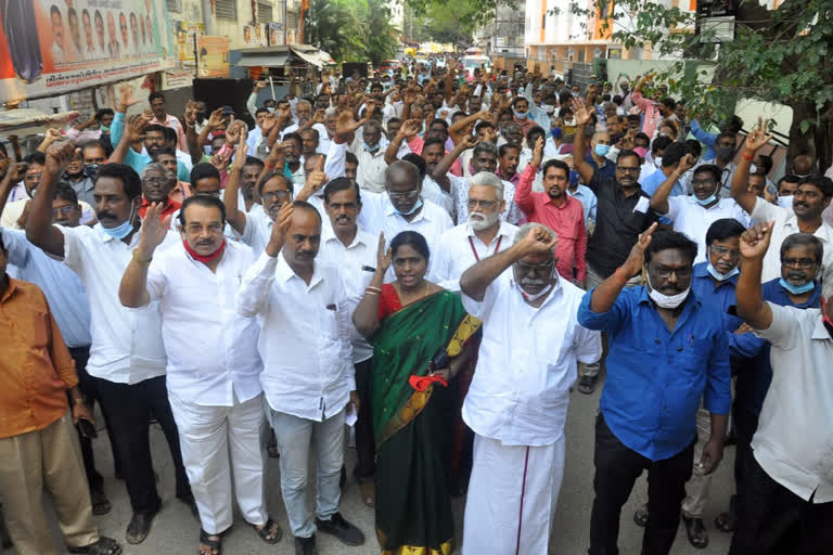 tneb workers protest