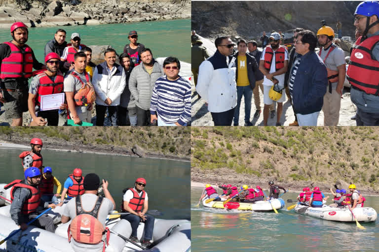 Trial for water rafting held in Doda to promote adventure tourism