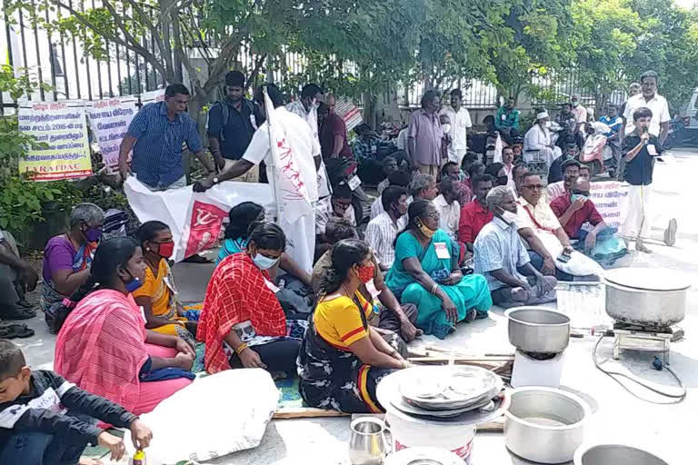 disabilities People  protest for hike their aid