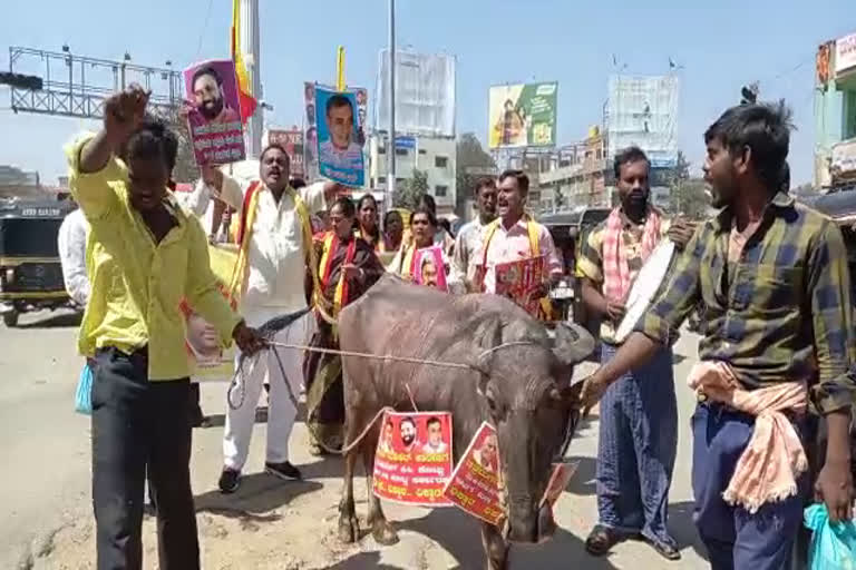 protest-by-karnataka-nava-nirmana-sene-in-chitradurga