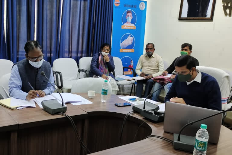 review meeting of dc on welfare department in ranchi