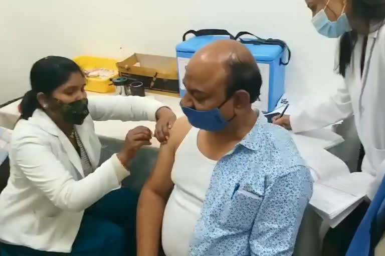 Collector got corona vaccine injected