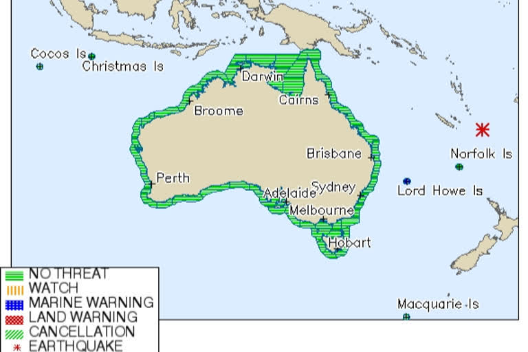 7.5 magnitude quake hits near Australia tsunami confirmed tsunami Australia 7.5 magnitude quake quake hits near Australia ഭൂചലനം സുനാമി മുന്നറിയിപ്പ് ഓസ്ട്രേലിയയില്‍ സുനാമി മുന്നറിയിപ്പ്