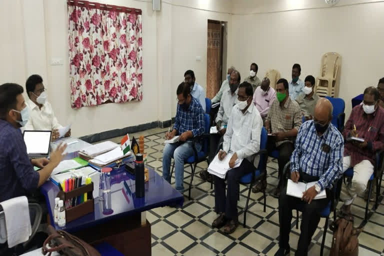 Amalapuram sub collector meeting with officials