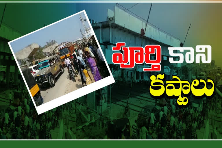 Obstacles to ROB construction work at Devarakadra on Hyderabad-Raichur National Highway