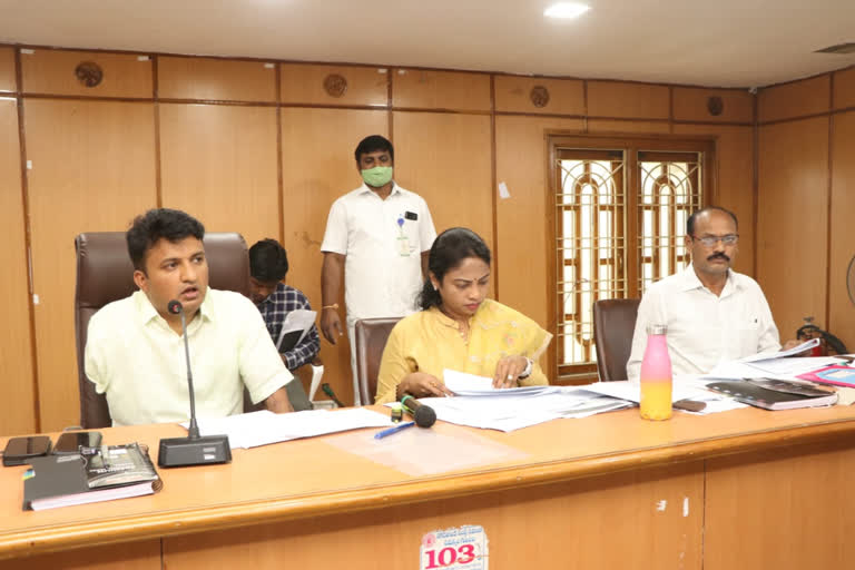 Commissioner Girisha review with officials