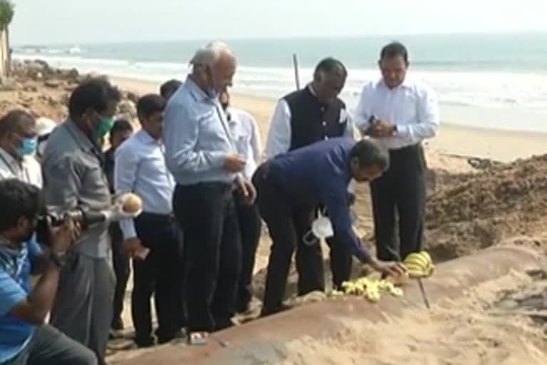 Commencement of dredging works at Visakhapatnam coast