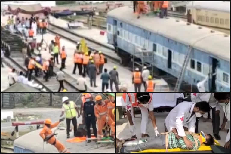 Mock drill on train accidents