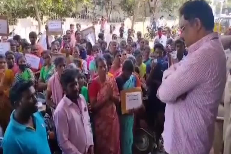Sarpanch candidate supporters protest for justice