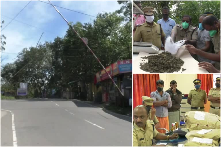 Police tighten check on arrival of ganja in Idukki  ganja idukki  idukki police  kumbam idukki  ഇടുക്കി കമ്പംമെട്ട്  കഞ്ചാവിന്‍റെ ഒഴുക്ക് തടയാൻ പരിശോധന കർശനമാക്കി പൊലീസ്  ഇടുക്കി പൊലീസ്