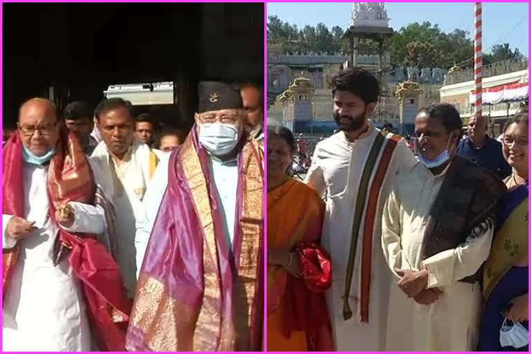 celebrities visited Thirumala temple