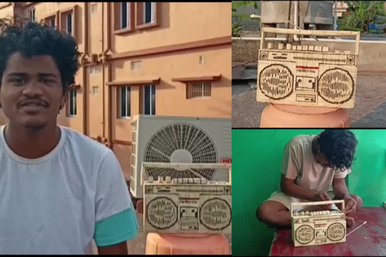 To mark World Radio Day on February 13, an artist in Puri has made a replica of radio by using matchsticks.