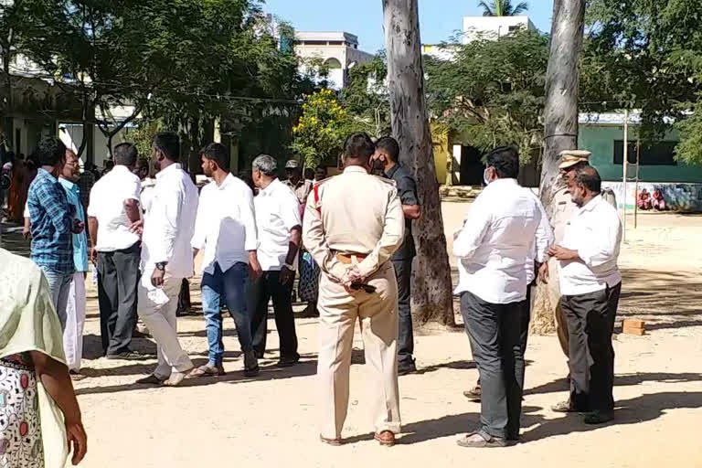 YCP zonal leaders huddle at Bhakarapeta polling station