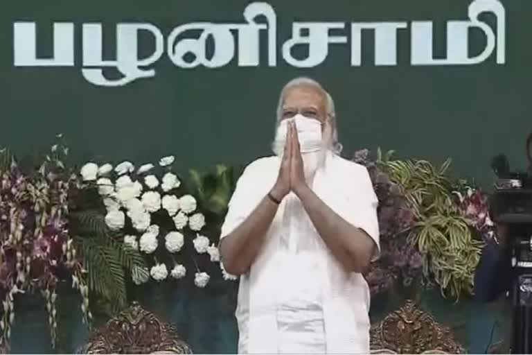 PM Modi in poll bound Tamil Nadu