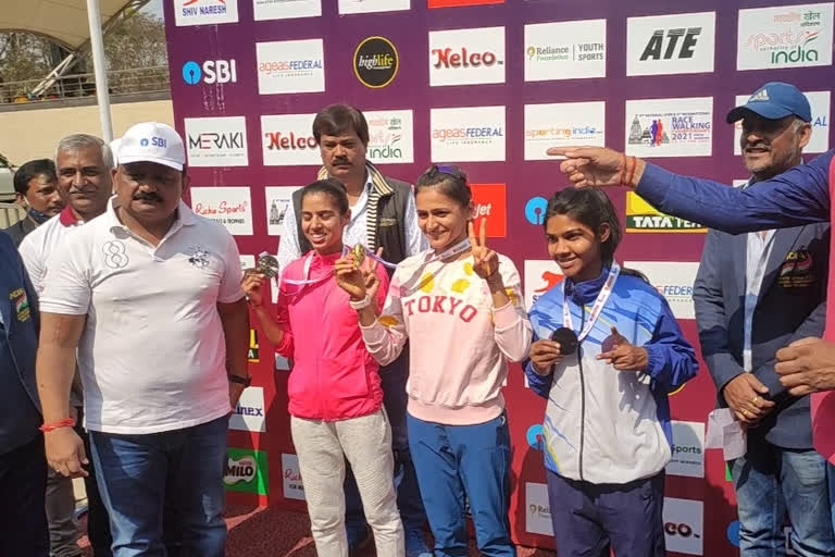 fourth international and eighth national race walking championships ended in ranchi