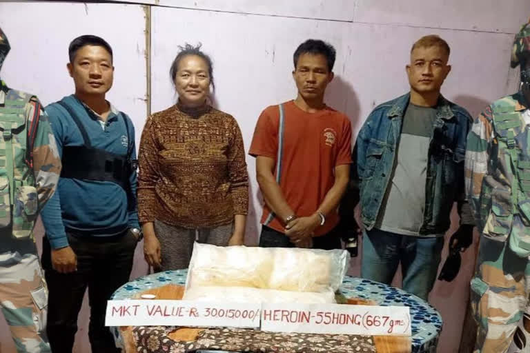 Aizawl, Assam Rifles  Heroin worth Rs 30015000 seized Mizoram  Assam Rifles Mizoram Narcotics squad seized heroin  ദിസ്‌പൂർ  അസമിൽ മുന്ന് കോടി രൂപയുടെ ഹെറോയിനുമായി ഒരാൾ പിടിയിൽ