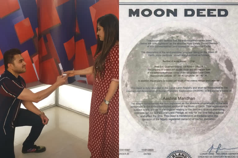 Lover gifts land on moon to fiance on Valentine's Day