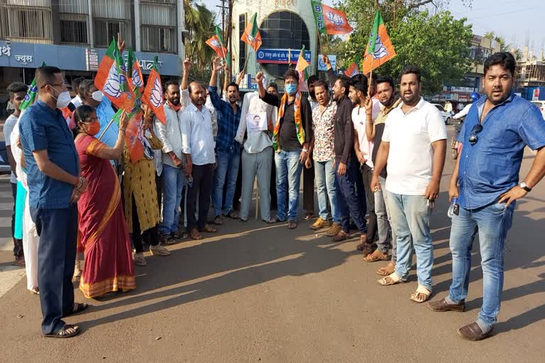 रत्नागिरीत भाजप पदाधिकाऱ्यांकडून विनायक राऊत यांचा निषेध