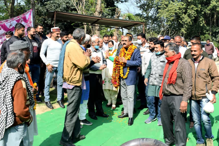 Industry Minister Bikram Thakur holds review meeting with officials of Public Works Department