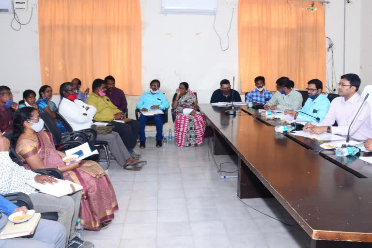 medak collector review meeting with officials