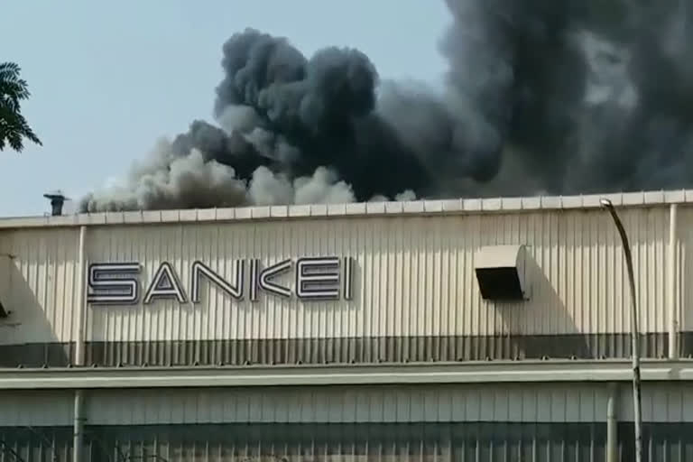 fire in multinational company in rewari