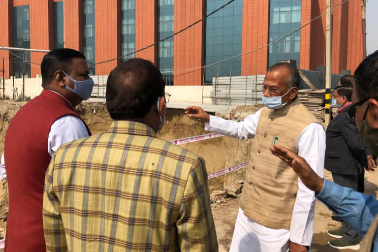 Tamradhwaj Sahu inspected the Nava Chhattisgarh House