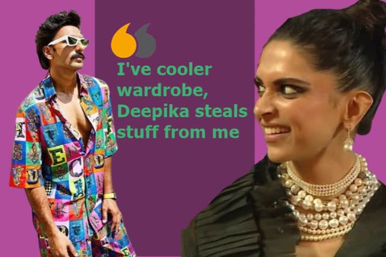 Ranveer boast of having 'cooler' wardrobe says Deepika 'steals stuff' from him - watch video