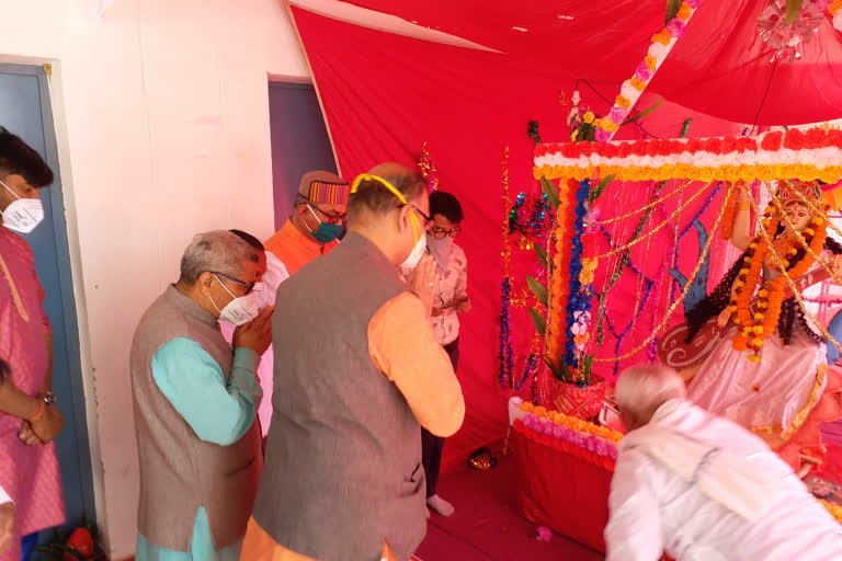 jayant sinha worship goddess saraswati in hazaribag