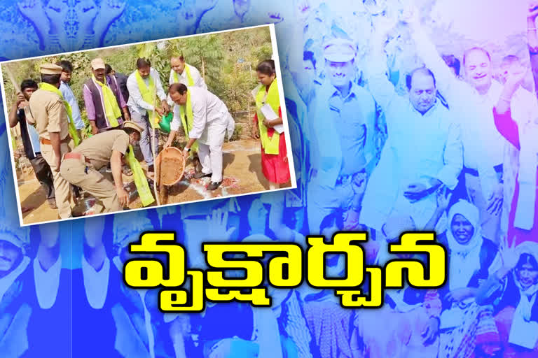 మొక్కలు నాటిన మంత్రి ఇంద్రకరణ్​రెడ్డి