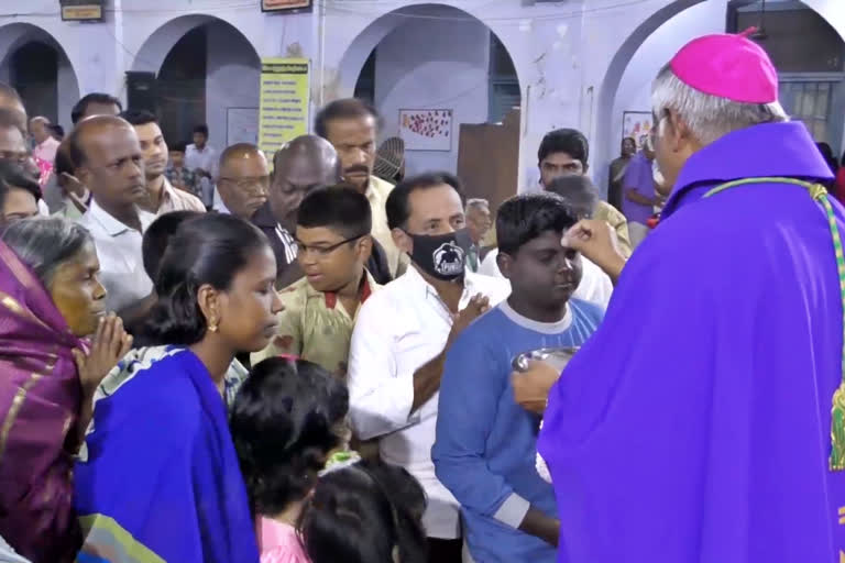 ash Wednesday special mass at palayamkottai church