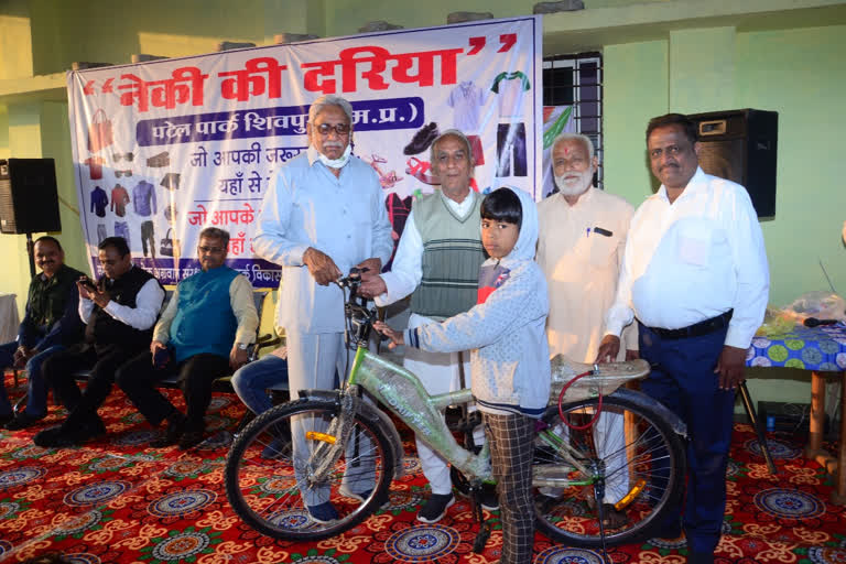 Gifted bicycle to a needy child