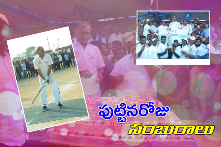 cm kcr birthday celebrations, minister harish rao