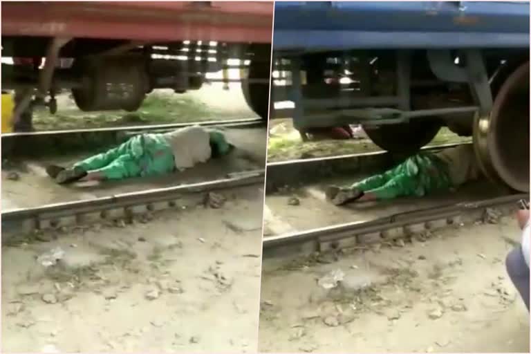 train pass over woman rohtak