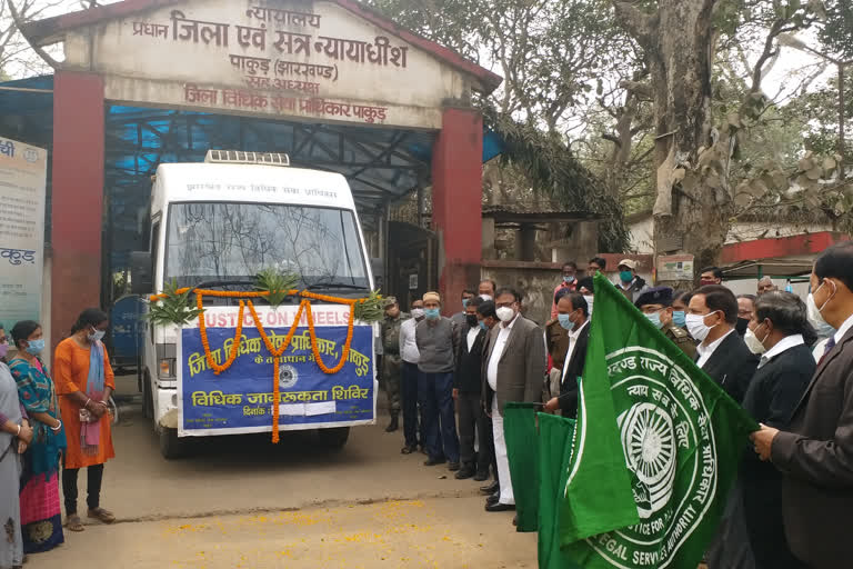 judge flagged off legal awareness van in pakur