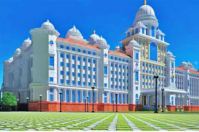 construction of the prestigious telangana secretariat in hyderabad