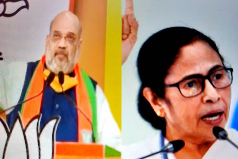 Slug  amit shah and cm mamata banerjee rallys in districrallys in distric