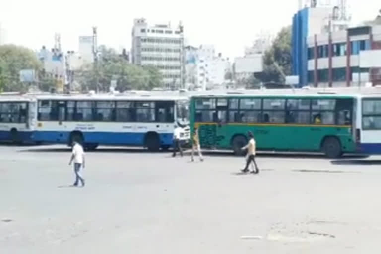 Transport agency took measures at bus stand  to control covide