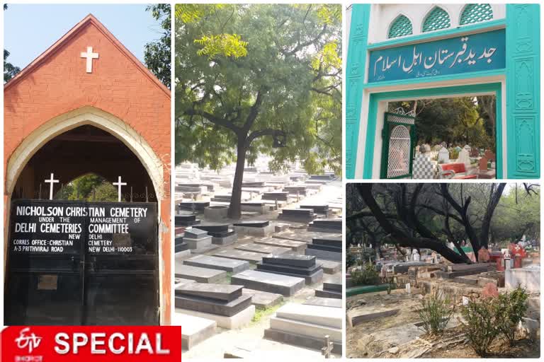 less space on cemetery in delhi